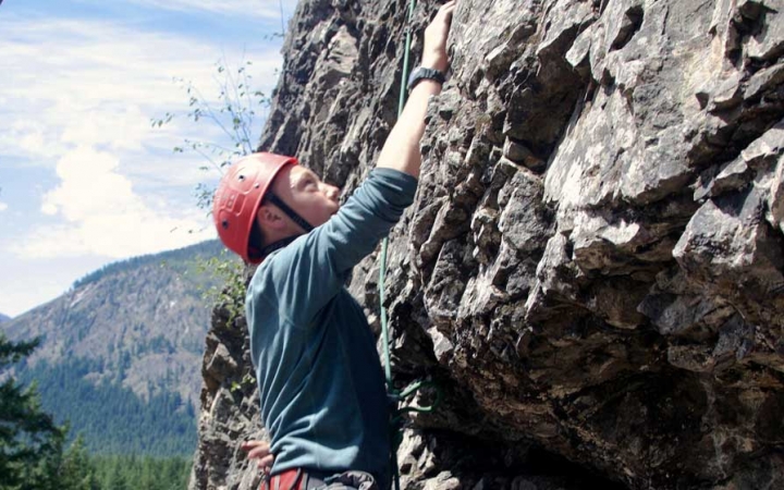 rock climbing trip for boys